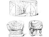 Sun dials. Top: Greek. Left: Egyptian. Right: Roman. - cf 2K.20.11, Is.38.8)